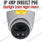 Latest IP 4MP Inbuilt Poe StarLight Color Night Vision Intdoor Dome Camera . *1 Year Warranty*